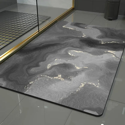 Bathroom Rugs Soft Diatomaceous Earth Floor Mat Super Absorbent Toilet Carpet Door Foot Mats Bath Non-slip Rubber Shower Rug Pad