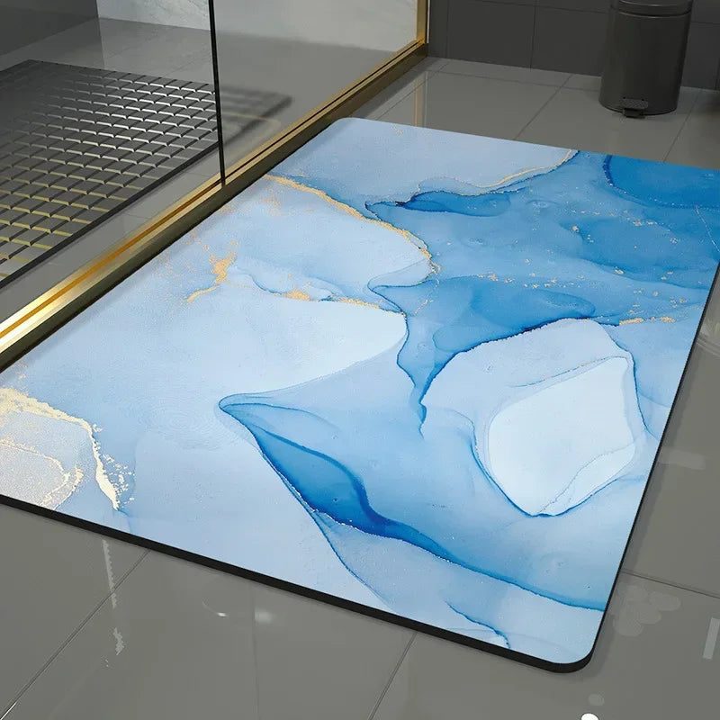 Bathroom Rugs Soft Diatomaceous Earth Floor Mat Super Absorbent Toilet Carpet Door Foot Mats Bath Non-slip Rubber Shower Rug Pad