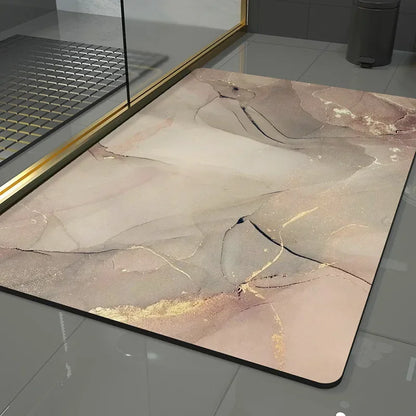 Bathroom Rugs Soft Diatomaceous Earth Floor Mat Super Absorbent Toilet Carpet Door Foot Mats Bath Non-slip Rubber Shower Rug Pad