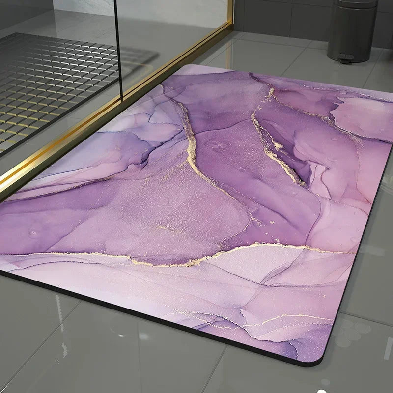 Bathroom Rugs Soft Diatomaceous Earth Floor Mat Super Absorbent Toilet Carpet Door Foot Mats Bath Non-slip Rubber Shower Rug Pad