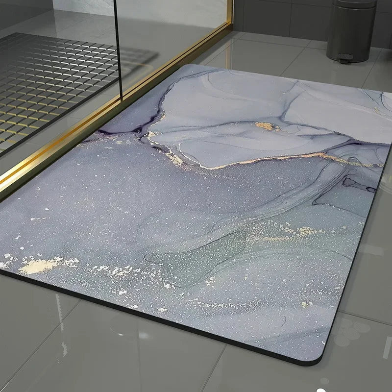 Bathroom Rugs Soft Diatomaceous Earth Floor Mat Super Absorbent Toilet Carpet Door Foot Mats Bath Non-slip Rubber Shower Rug Pad