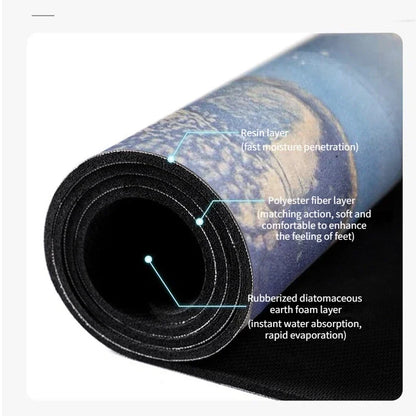 Bathroom Rugs Soft Diatomaceous Earth Floor Mat Super Absorbent Toilet Carpet Door Foot Mats Bath Non-slip Rubber Shower Rug Pad