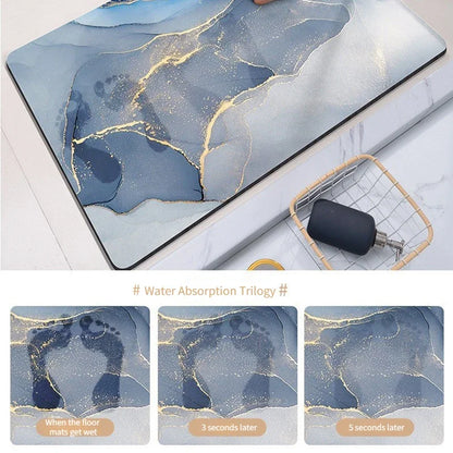 Bathroom Rugs Soft Diatomaceous Earth Floor Mat Super Absorbent Toilet Carpet Door Foot Mats Bath Non-slip Rubber Shower Rug Pad