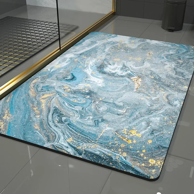 Bathroom Rugs Soft Diatomaceous Earth Floor Mat Super Absorbent Toilet Carpet Door Foot Mats Bath Non-slip Rubber Shower Rug Pad
