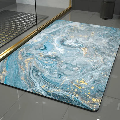 Bathroom Rugs Soft Diatomaceous Earth Floor Mat Super Absorbent Toilet Carpet Door Foot Mats Bath Non-slip Rubber Shower Rug Pad