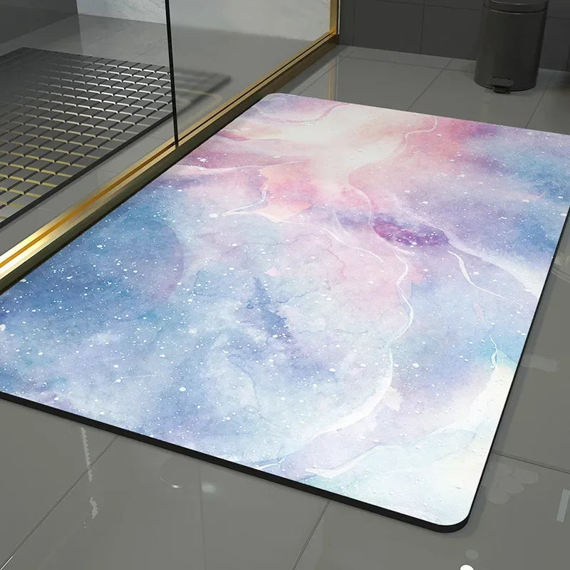 Bathroom Rugs Soft Diatomaceous Earth Floor Mat Super Absorbent Toilet Carpet Door Foot Mats Bath Non-slip Rubber Shower Rug Pad