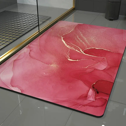 Bathroom Rugs Soft Diatomaceous Earth Floor Mat Super Absorbent Toilet Carpet Door Foot Mats Bath Non-slip Rubber Shower Rug Pad