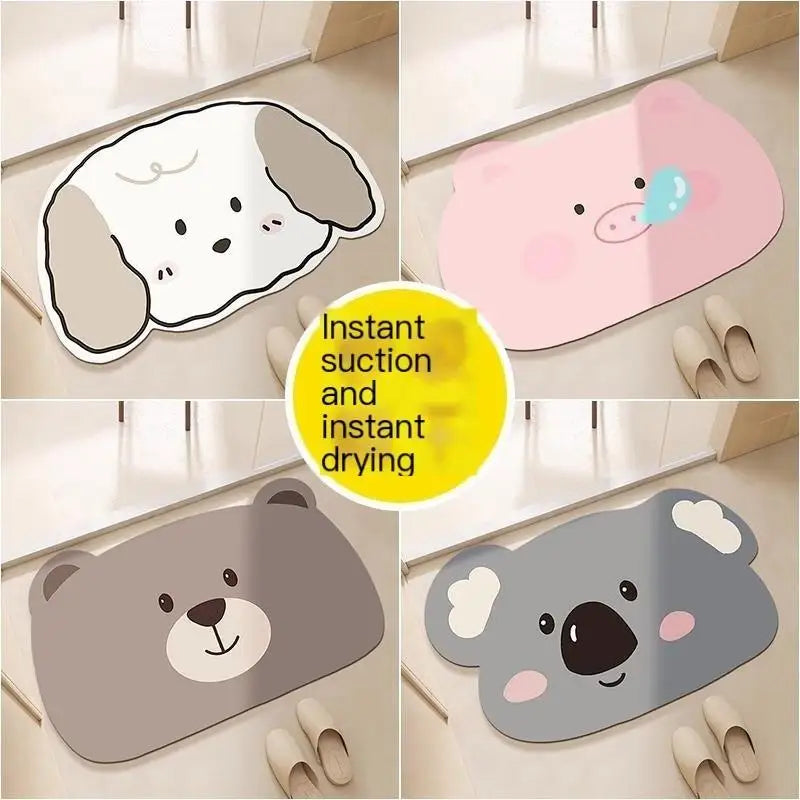 Bathroom floor mats, bathroom floor mats, door anti-slip diatom mud, water-absorbing, quick-drying bathroom toilet anti-fall