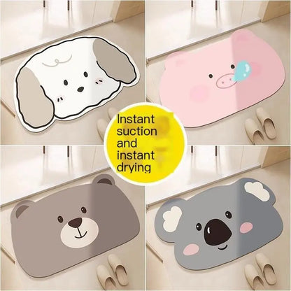 Bathroom floor mats, bathroom floor mats, door anti-slip diatom mud, water-absorbing, quick-drying bathroom toilet anti-fall