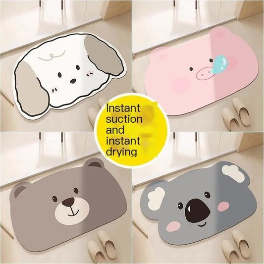 Bathroom floor mats, bathroom floor mats, door anti-slip diatom mud, water-absorbing, quick-drying bathroom toilet anti-fall