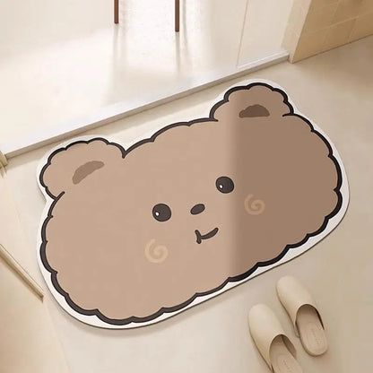 Bathroom floor mats, bathroom floor mats, door anti-slip diatom mud, water-absorbing, quick-drying bathroom toilet anti-fall