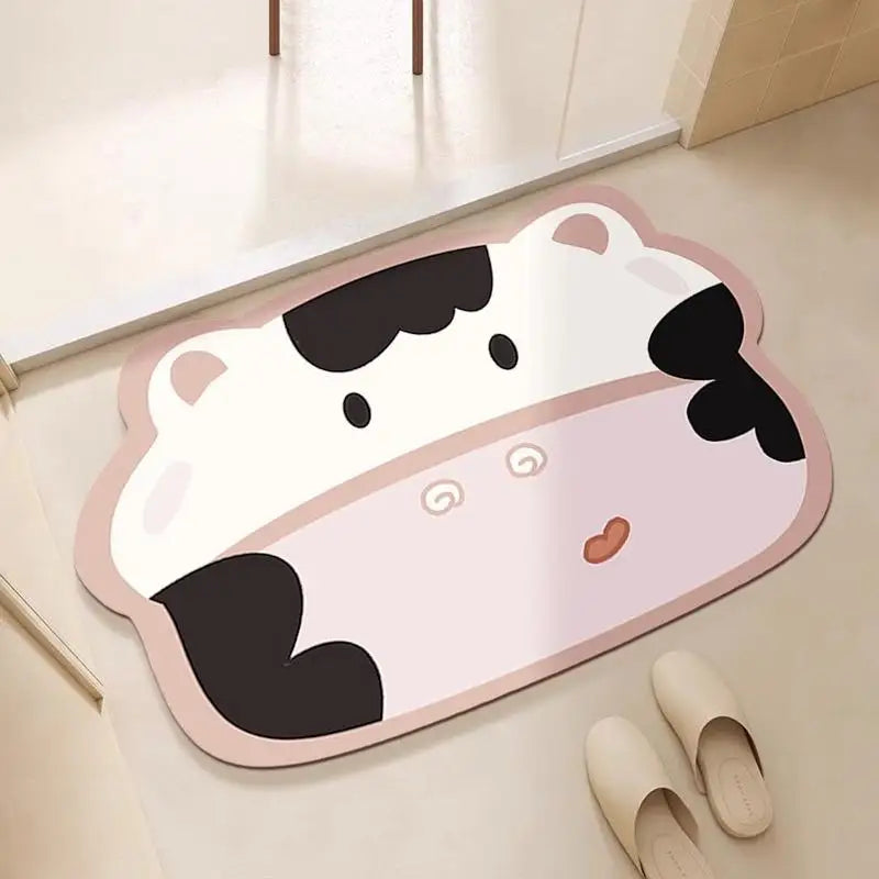 Bathroom floor mats, bathroom floor mats, door anti-slip diatom mud, water-absorbing, quick-drying bathroom toilet anti-fall