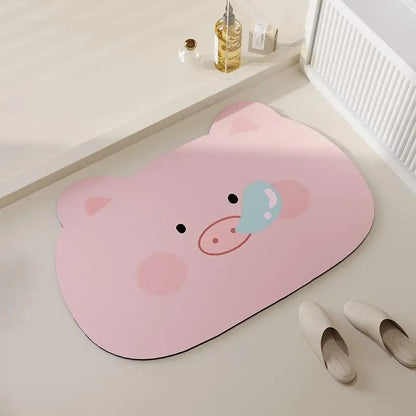 Bathroom floor mats, bathroom floor mats, door anti-slip diatom mud, water-absorbing, quick-drying bathroom toilet anti-fall