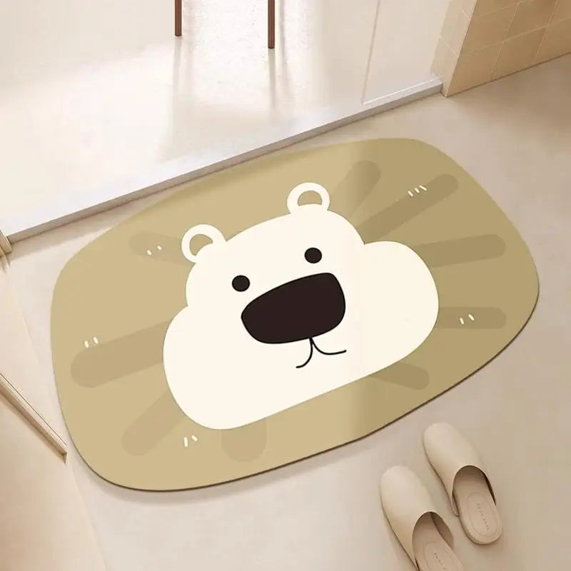 Bathroom floor mats, bathroom floor mats, door anti-slip diatom mud, water-absorbing, quick-drying bathroom toilet anti-fall