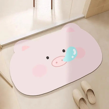 Bathroom floor mats, bathroom floor mats, door anti-slip diatom mud, water-absorbing, quick-drying bathroom toilet anti-fall