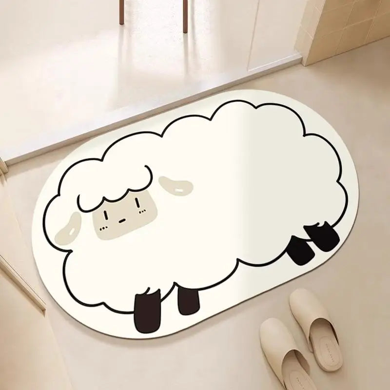 Bathroom floor mats, bathroom floor mats, door anti-slip diatom mud, water-absorbing, quick-drying bathroom toilet anti-fall