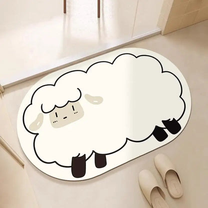 Bathroom floor mats, bathroom floor mats, door anti-slip diatom mud, water-absorbing, quick-drying bathroom toilet anti-fall