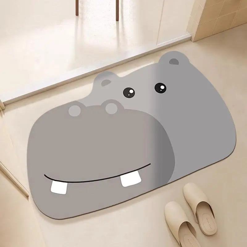 Bathroom floor mats, bathroom floor mats, door anti-slip diatom mud, water-absorbing, quick-drying bathroom toilet anti-fall
