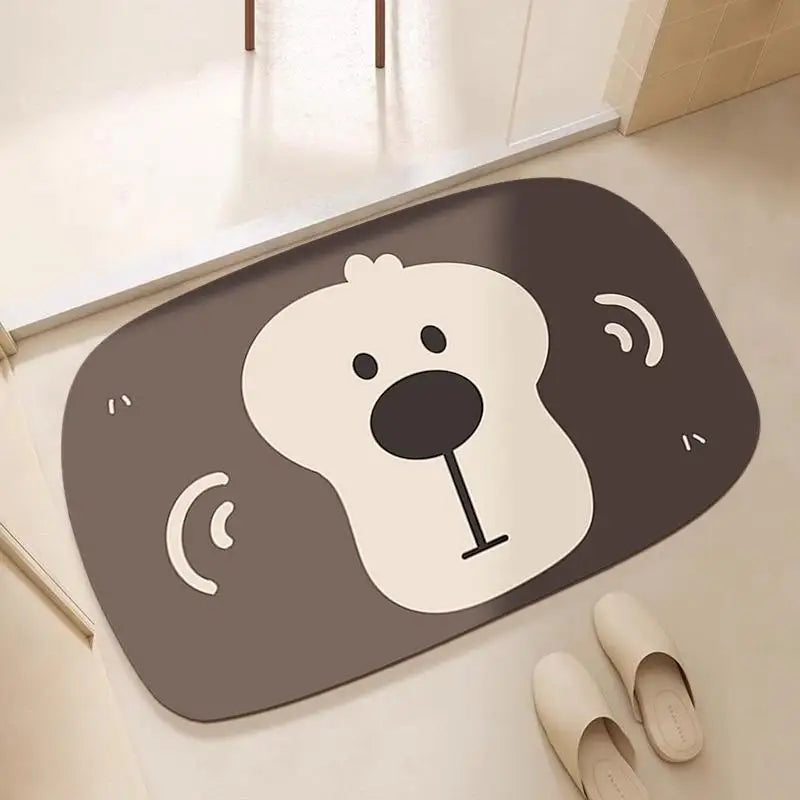 Bathroom floor mats, bathroom floor mats, door anti-slip diatom mud, water-absorbing, quick-drying bathroom toilet anti-fall