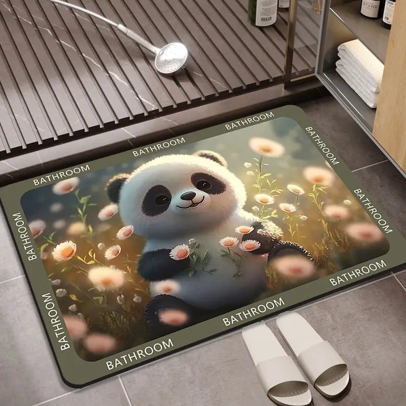 Cartoon Absorbs Water Non Slip Floor Mats for Home Door Household Bathroom kitchen Bath Toilet Quick Drying Mat Diatom Carpet