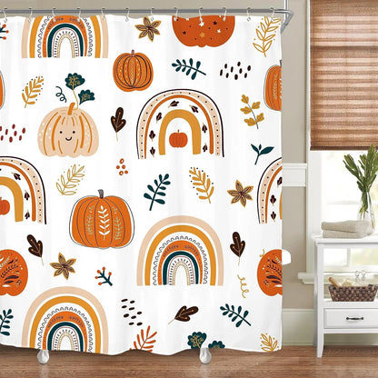 Cartoon Hand-Painted Animal Shower Curtain Cat Bird Rabbit Plant Flower Child Bathroom Decor With Hook Hanging Screen Washable