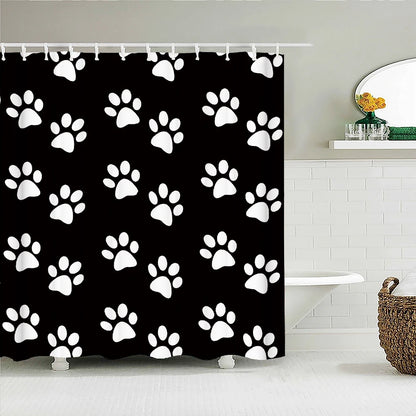 Cat Printed Shower Curtain Cartoon animal Bath Curtains Bathroom For Bathtub Bathing Cover Shower Curtains with 12 pcs Hooks