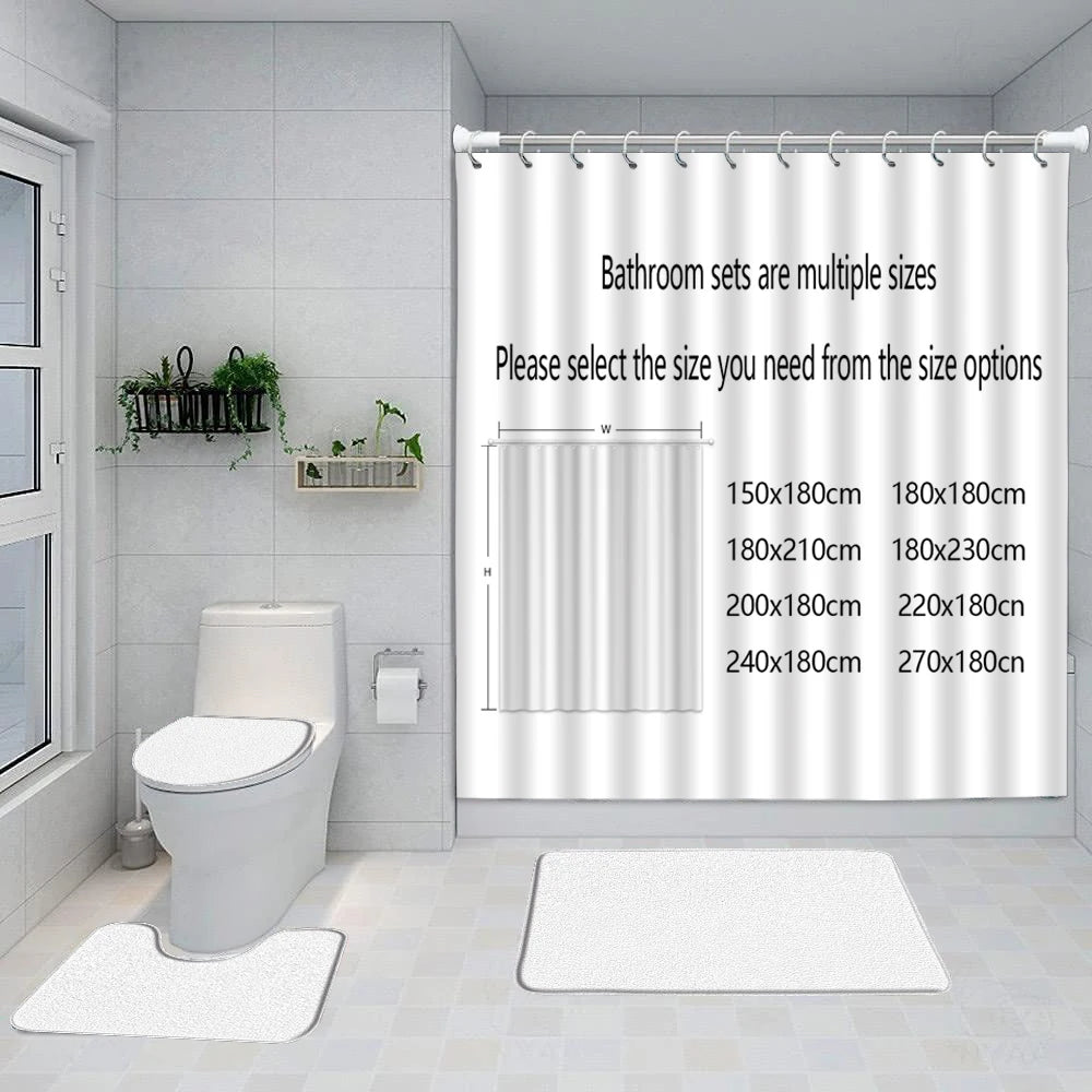 Christmas Bathroom Sets with Shower Curtain and Rugs, Red Truck Christmas Shower Curtain Set, Xmas Bathroom Rugs Bathroom Decor