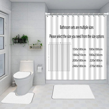 Christmas Bathroom Sets with Shower Curtain and Rugs, Red Truck Christmas Shower Curtain Set, Xmas Bathroom Rugs Bathroom Decor