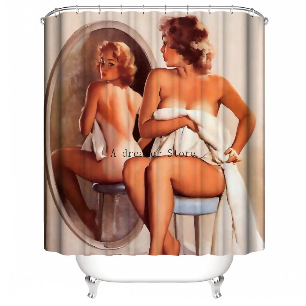 Custom Marillyn Monroe Shower Curtain Shower Curtains Bathroom Sexy Woman Curtains Mildewproof Waterproof Fabric with Hooks