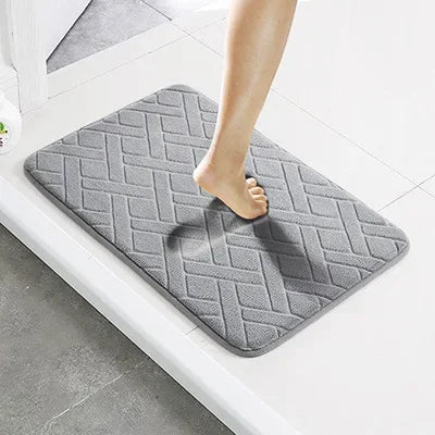 Cute Cartoon Bathroom Absorbent Pad Carpet Oval Diatom Mud Water Absorbing Bathroom Mat Quick Drying Non-slip Toilet Floor Mats