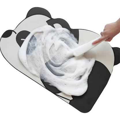 Cute Cartoon Bathroom Absorbent Pad Carpet Oval Diatom Mud Water Absorbing Bathroom Mat Quick Drying Non-slip Toilet Floor Mats