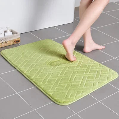 Cute Cartoon Bathroom Absorbent Pad Carpet Oval Diatom Mud Water Absorbing Bathroom Mat Quick Drying Non-slip Toilet Floor Mats