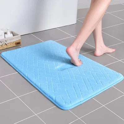 Cute Cartoon Bathroom Absorbent Pad Carpet Oval Diatom Mud Water Absorbing Bathroom Mat Quick Drying Non-slip Toilet Floor Mats
