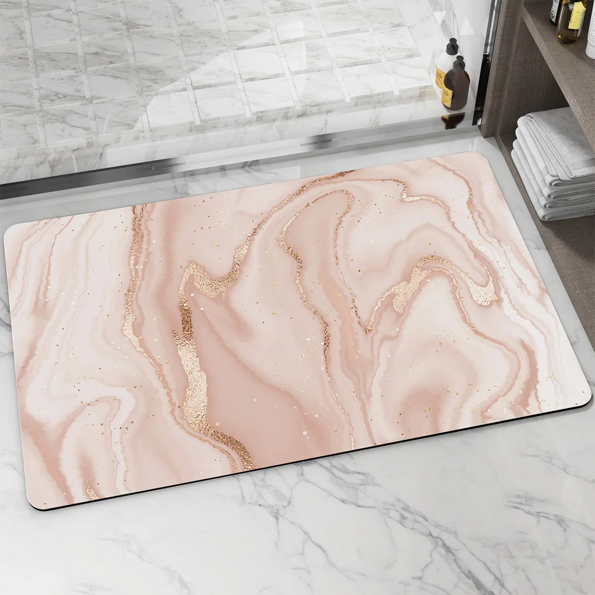 Bathroom Anti-Slip Mat Super Absorbent Bathroom Floor Mat Diatom Mud Suitable For Kitchen Toilet