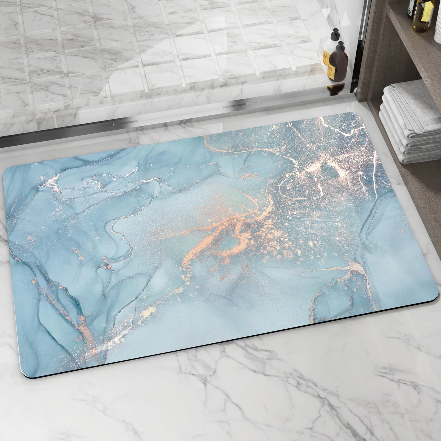 Bathroom Anti-Slip Mat Super Absorbent Bathroom Floor Mat Diatom Mud Suitable For Kitchen Toilet