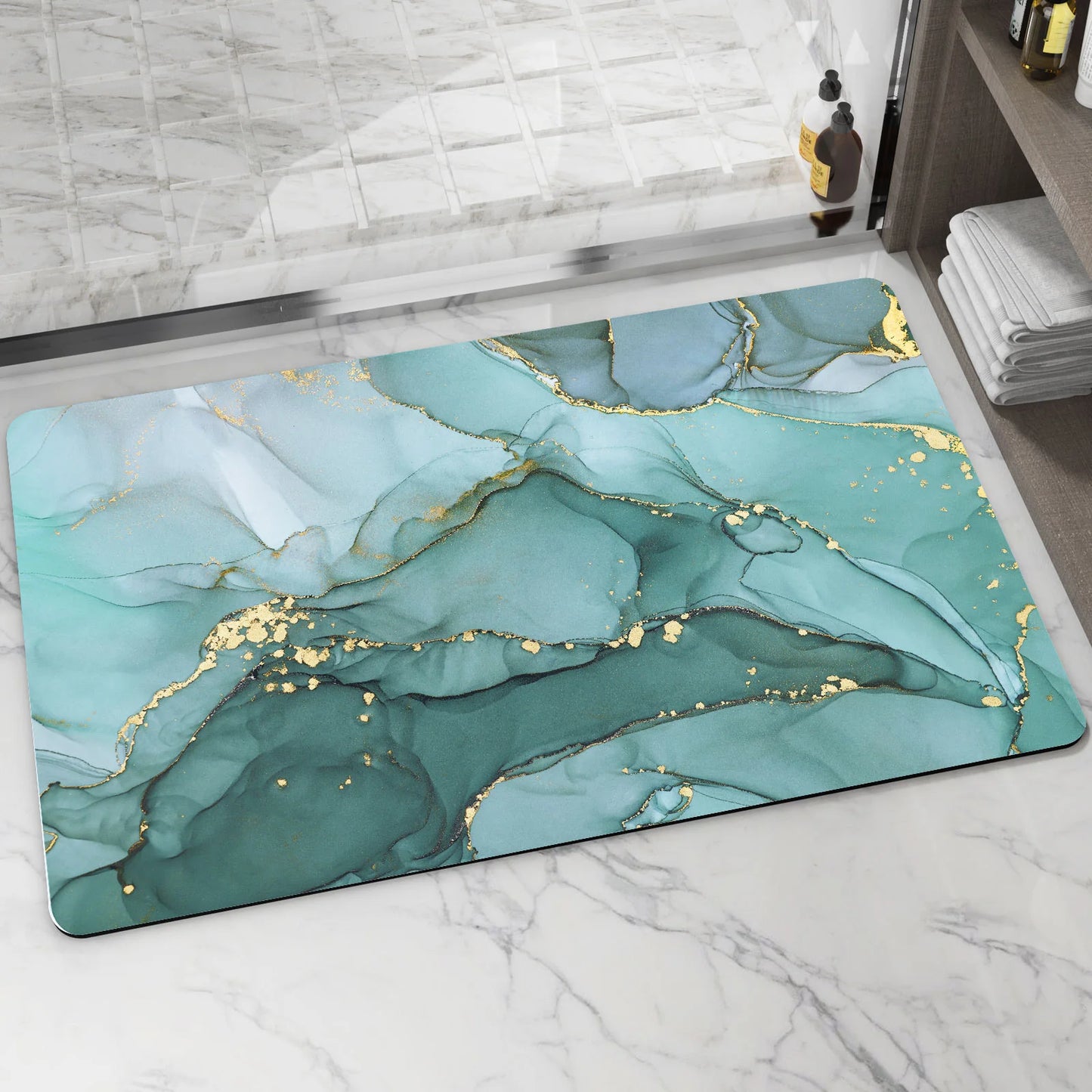 Bathroom Anti-Slip Mat Super Absorbent Bathroom Floor Mat Diatom Mud Suitable For Kitchen Toilet
