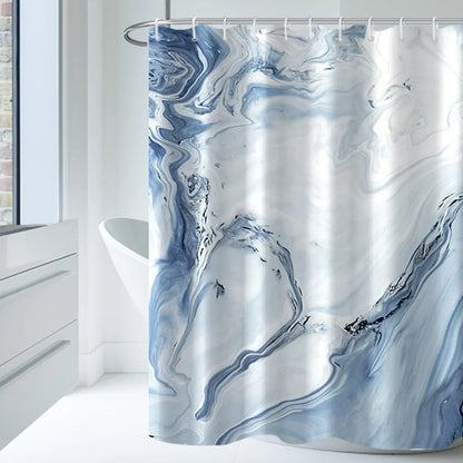Delicate Gradient Shower Curtain Modern Minimalist Blue Green BAthroom Curtain Art Bathroom Waterproof Decoration With Hooks