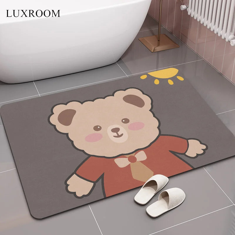 Diatom Mud Cushion Absorbent Pad Bathroom Floor Mat Diatomite Non-slip Quick-drying Bathroom Foot Pad Kitchen Toilet Carpet