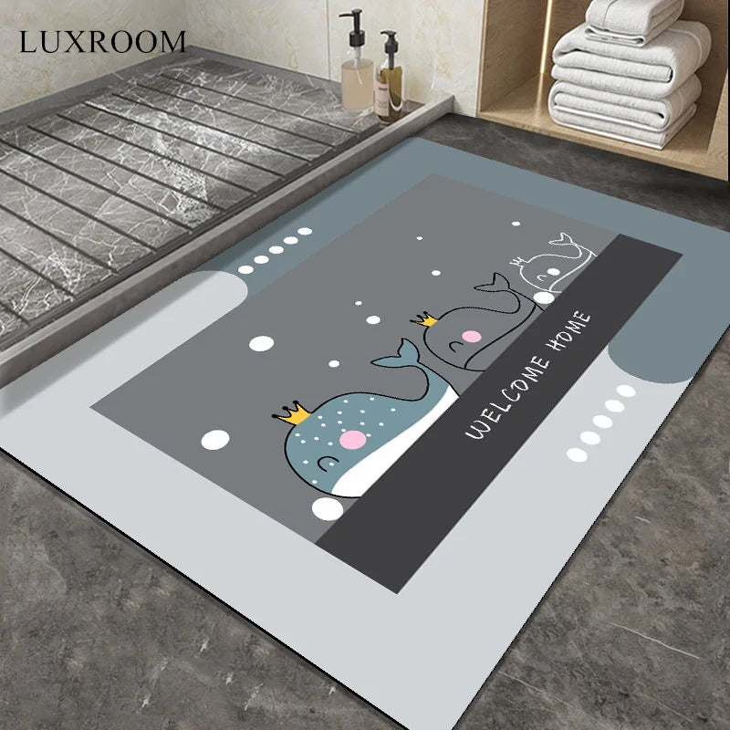 Diatom Mud Cushion Absorbent Pad Bathroom Floor Mat Diatomite Non-slip Quick-drying Bathroom Foot Pad Kitchen Toilet Carpet