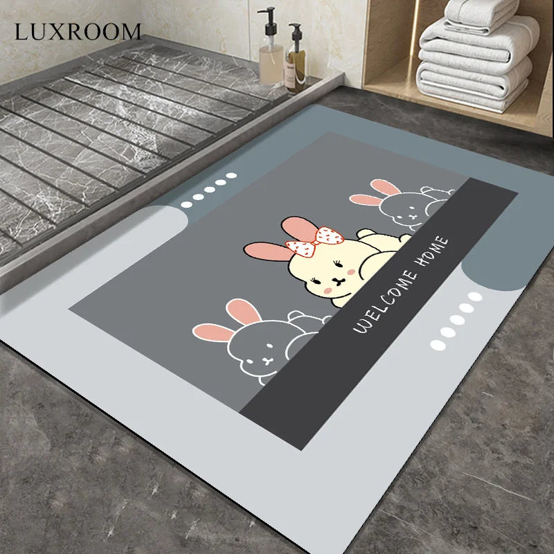 Diatom Mud Cushion Absorbent Pad Bathroom Floor Mat Diatomite Non-slip Quick-drying Bathroom Foot Pad Kitchen Toilet Carpet