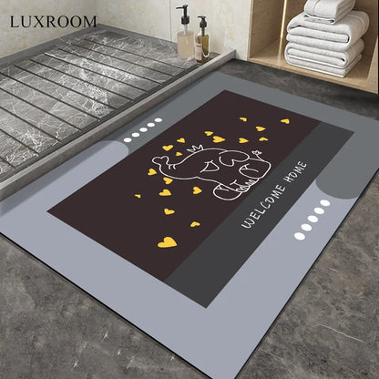 Diatom Mud Cushion Absorbent Pad Bathroom Floor Mat Diatomite Non-slip Quick-drying Bathroom Foot Pad Kitchen Toilet Carpet