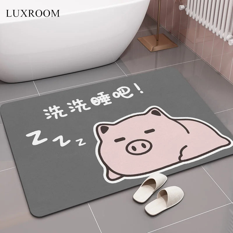 Diatom Mud Cushion Absorbent Pad Bathroom Floor Mat Diatomite Non-slip Quick-drying Bathroom Foot Pad Kitchen Toilet Carpet