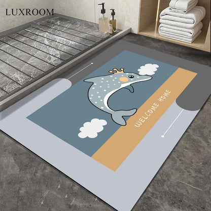Diatom Mud Cushion Absorbent Pad Bathroom Floor Mat Diatomite Non-slip Quick-drying Bathroom Foot Pad Kitchen Toilet Carpet