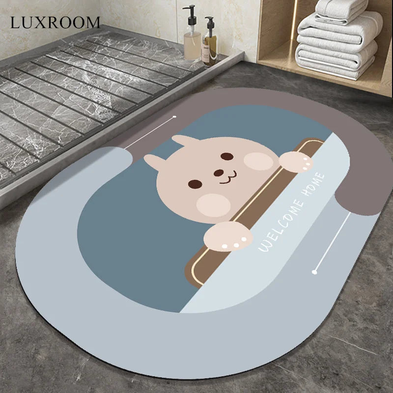 Diatom Mud Cushion Absorbent Pad Bathroom Floor Mat Diatomite Non-slip Quick-drying Bathroom Foot Pad Kitchen Toilet Carpet
