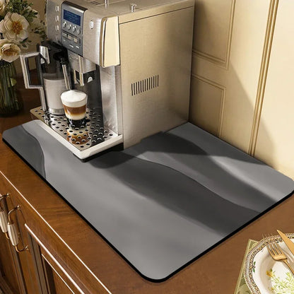 Diatom Mud Kitchen Dish Bowel Drainer Mat Super Absorbent Countertop Mat Dishes Dryer Pad Placemat Tapis Absorbant Vaiselle