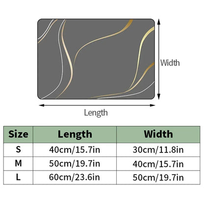 Diatom Mud Kitchen Dish Bowel Drainer Mat Super Absorbent Countertop Mat Dishes Dryer Pad Placemat Tapis Absorbant Vaiselle