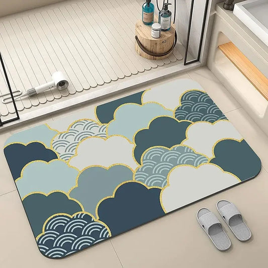 Diatom Mud Non-slip Mat Door Bathroom Bathroom Floor Mat Quick-drying Water-absorbing Carpet Bedroom Living Room Floor Mat