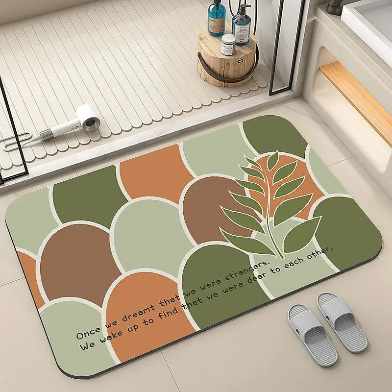 Diatom Mud Non-slip Mat Door Bathroom Bathroom Floor Mat Quick-drying Water-absorbing Carpet Bedroom Living Room Floor Mat