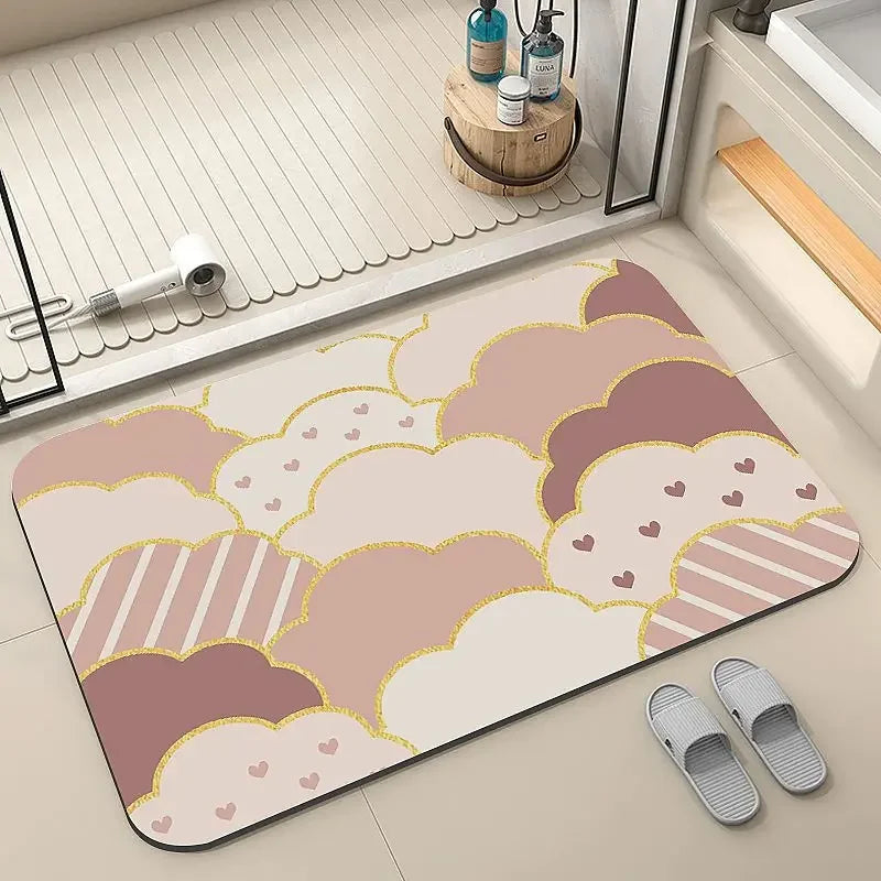 Diatom Mud Non-slip Mat Door Bathroom Bathroom Floor Mat Quick-drying Water-absorbing Carpet Bedroom Living Room Floor Mat