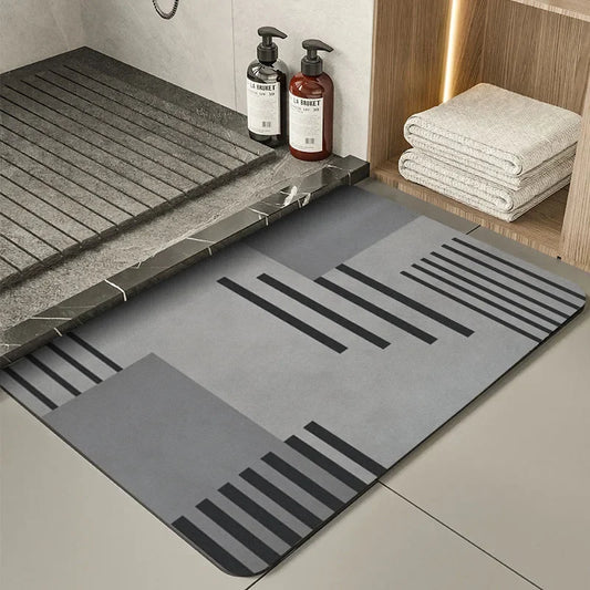 Diatom Mud Pad Bathroom Bath Mat Rug Diatomite Super Absorbent BathCarpet Non-slip QuickDrying Shower Bathtub Foot Mat Doormat